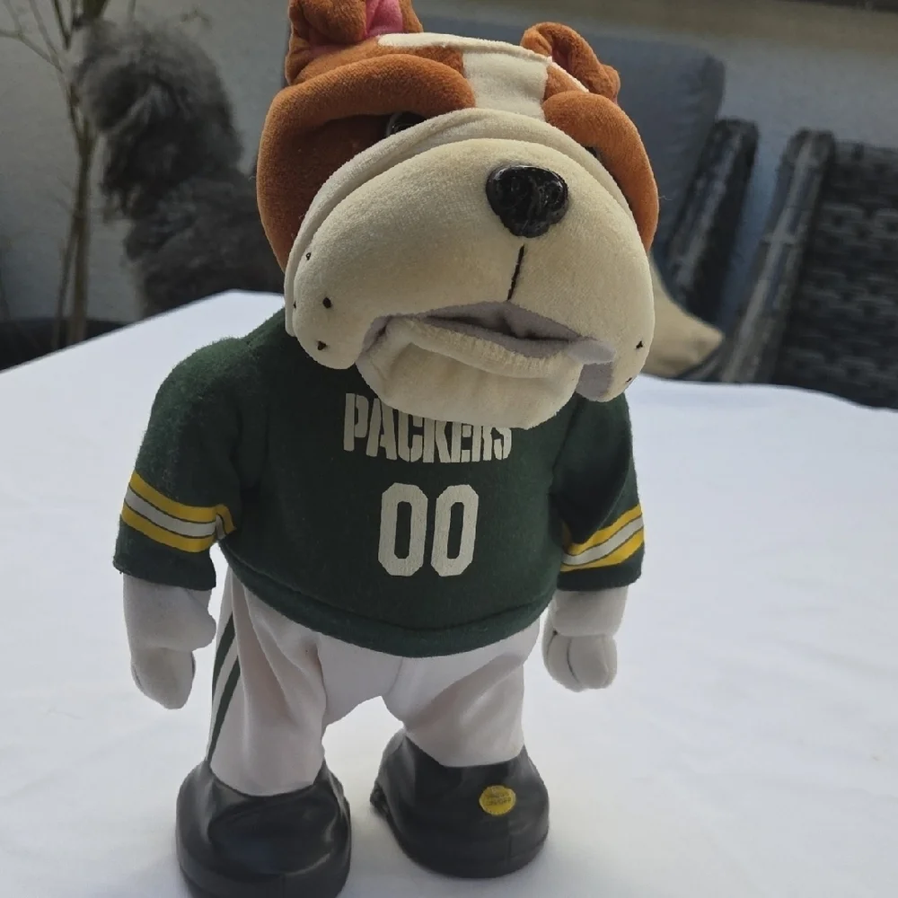 Green and Brown Dog Plush Toy